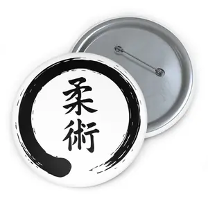 Custom Artistic Pin Buttons, Unique Accessories for Gifts, Trendy Badges, Fashion Statement Pins, Enso Symbol Pins, Apparel Embellishments