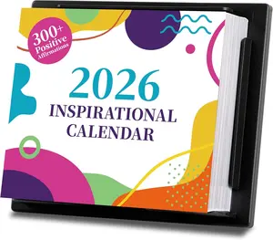 2026 Motivational Calendar - 2026 Desk Calendar with 300+ Daily Motivational Quotes, Jan. 2026 - Dec. 2026, 5.85'' x 4.85'', Daily Desk Calendar 2026 for Home & Office Decor, Back Support Plate, Notes