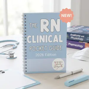 RN Clinical Pocket Guide 2026 Edition | B6 Spiral Bound Nursing Reference Book with Assessment Reminders, Lab Values, Med Charts, Clinical Notes & Checklists for Nursing Students and New Nurses
