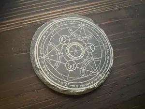 Anime Inspired Alchemy Circle Slate Coaster