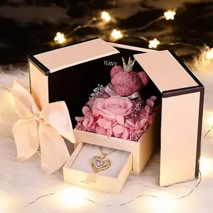 Forever Rose Teddy Bear Jewelry Box | Perfect Romantic Gift for Her