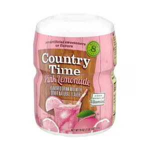 3x Country Time Pink Lemonade Canister - Refreshing Drink Powder Beverage Pack 19oz