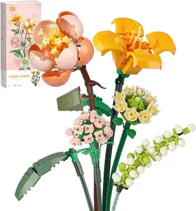 Colorful Decoration Eternal Flowers, Peach colored Flowers Decorative Fruit Plants Nature Ornaments