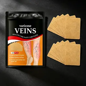 Leg Vein Patch for Varicose & Spider Veins – 12 Pcs Health Care Paste – Improves Circulation, Reduces Swelling & Pain – Minimizes Vein Appearance – Soothes Tired, Achy Legs – Cooling Leg Mask for Daily Relief