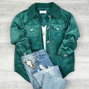 Aria oversized quilted lined corduroy jacket