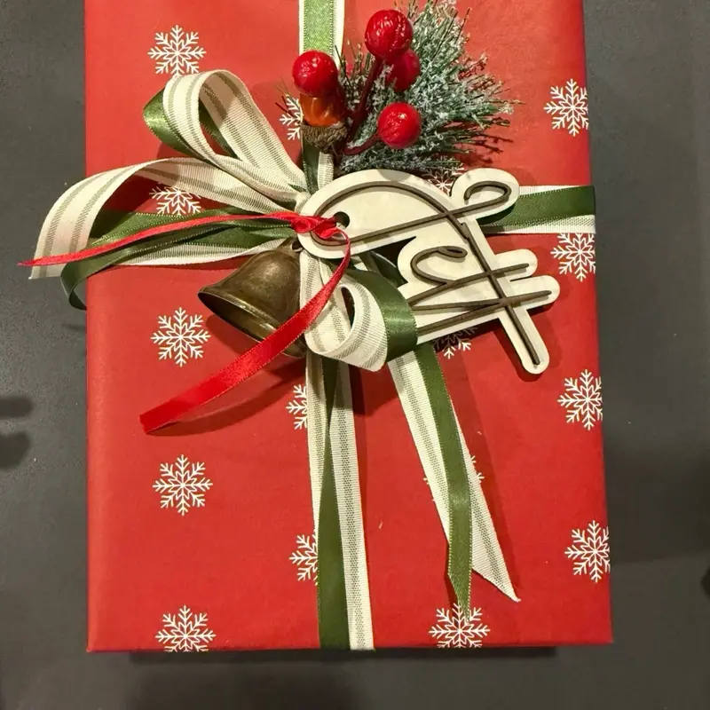 Personalized Wooden Christmas Gift Tags • Custom Name Tags • Layered Wood Holiday Tags • Reusable Gift Tags