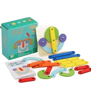 Kids Montessori Geometric Puzzle Shape Sorters Educational Wooden Toys for 3 Years Old with Music Bags Diamond Box Series Gift for Children Pop Mart Style Blind Box Toys