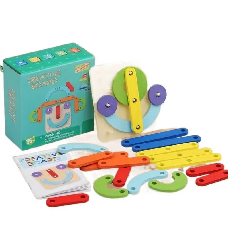 Vibrant Phthalate-Free Montessori Eco-Wood Geometric Blocks - Easy-Grip Shape Sorting Educational Toy for 3+ Years Old Kids, Cheerful Music Bags, Diamond Box Series, Pop Mart-Style Blind Box for Children Development