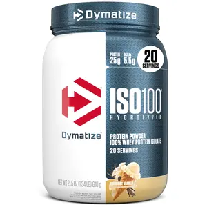 Dymatize ISO100 Hydrolyzed Whey Protein Supplement, Gourmet Vanilla Flavor