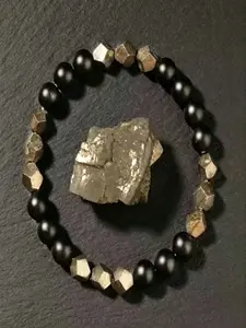 Pyrite Prosperity Bracelet, Wealth Attraction Bracelet, High-Quality Handmade Beaded Bracelet, Natural Stone Guardian Gift