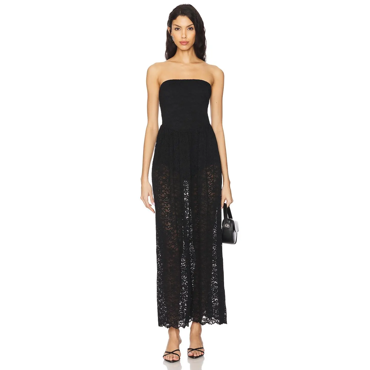 Show Me Your Mumu Diana Drop Waist Dress in Black Lovely Lace