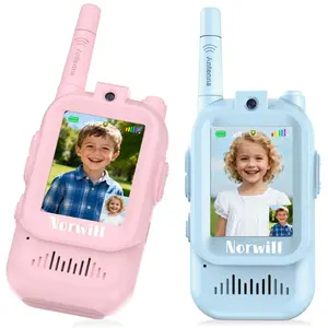 Video Walkie Talkie Toys for Age 3-12 Boys Girls, 2 Pack Walkie Talkies with Screen, Long Range 2 Way Radio with 6 Voice Effects, Christmas Birthday Gifts for Kids Indoor Outdoor Camping