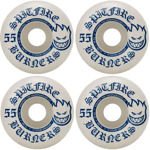 Spitfire Skateboard Wheels Burners 55mm 99A White/Blue