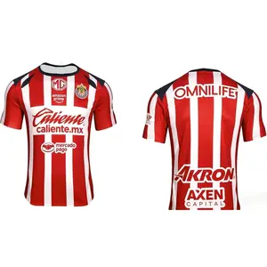Men's and Women's Sports Fitness Chivas 25-26 Football Jersey Soccer Jersey Breathable Fast Drying 3D Printed T-shirt Sports Top 6