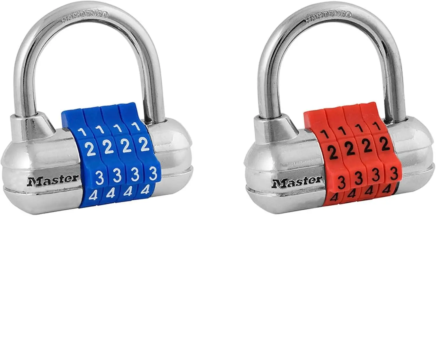 Master Lock Combination Padlock, Resettable, Indoor Lock, 2-Pack 1523EC2 | Strong, Durable Locker Lock; Aluminum and Steel Lock, Gym Lock, Security Lock Security Combination Lock, Resettable Padlock
