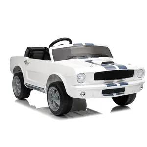 24V 2-Seater Licensed Shelby GT350 Electric Ride-On Car for Kids – Dual Safety Belts – Remote Control – 2 Speeds – LED Lights – Built-in Music – Battery Powered