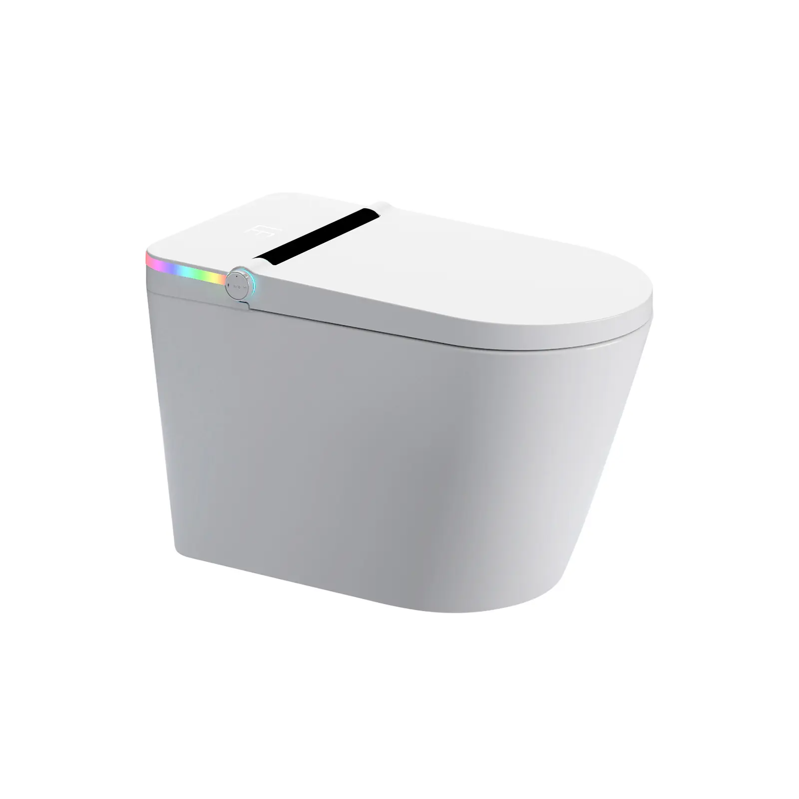 Smart Toilet with LED Lighting and Aromatherapy for Home Bathrooms Heated Seat and Warm Water Cleaning