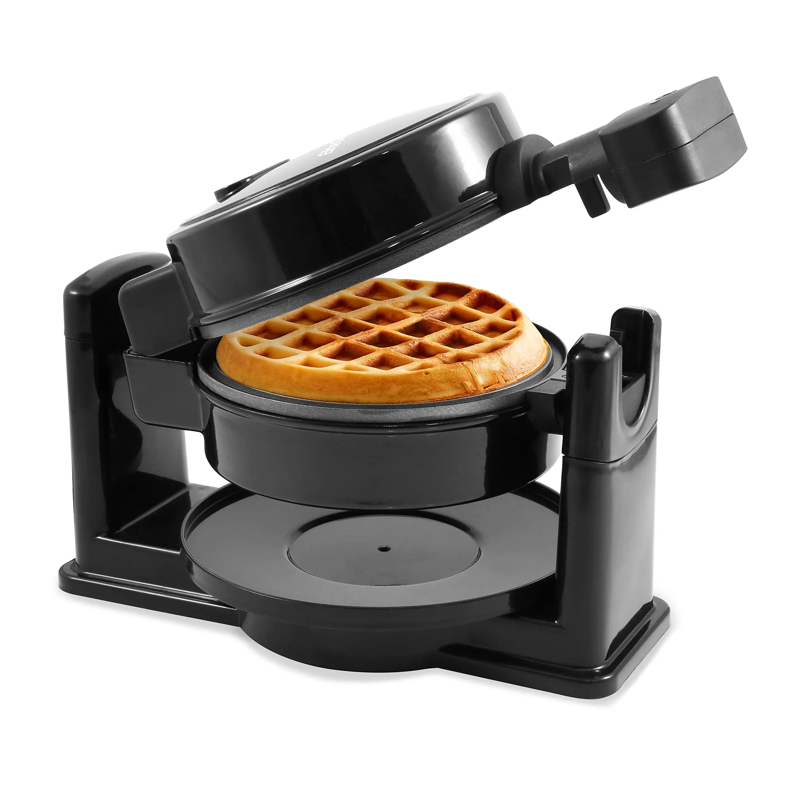 Ewm460 Nonstick Rotating Flip Belgian Waffle Maker  1.25-inch Thick Waffles Hash Browns Keto Snacks Sandwich Eggs Easy To Clean Black 5 Inch