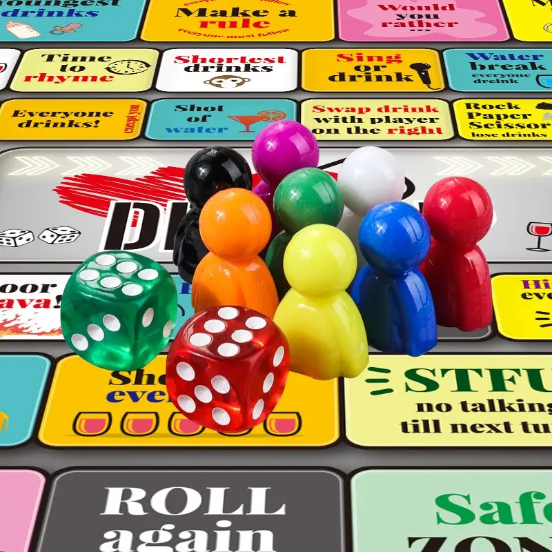 Drinkup Drinking Game Board Set, Family Friend Party Interactive Tabletop Game, Family Board Games, Board Games for Family Night, Includes Dice Pieces Fun Challenge, Birthday Party Entertainment