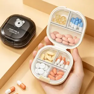 【Summer Vibes】7-Compartment Portable PP Plastic Moisture-Proof Mini Pill Organizer - Vitamin, Daily Medicine Container for Travel, Home Use