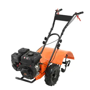 Father's Day Gift Spring new arrivals Tiller Cultivator, 212CC 4-Stroke Garden Cultivator, Tiller with 4 Steel Adjustable Rear Tines for Lawn, Garden and Field Soil Cultivation