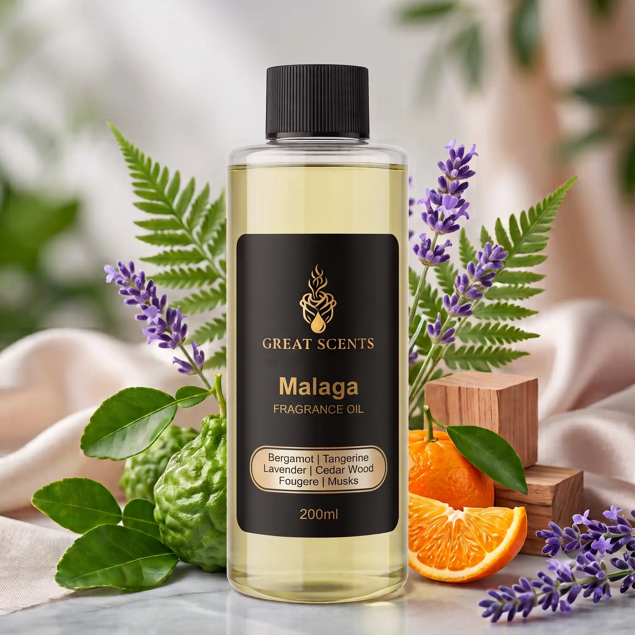 Malaga Aromatherapy Scented Oil, Home Fragrance Oil for Home Care Supplies Use