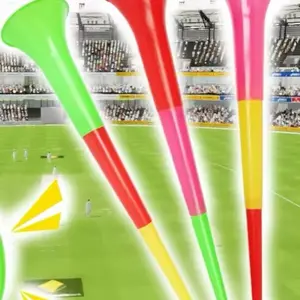 Collapsible Stadium Horn, 22.83 Inch Plastic Vuvuzela Trumpet, Noisemaker for Sports Events, Carnivals, Parties, Fun Noise Maker
