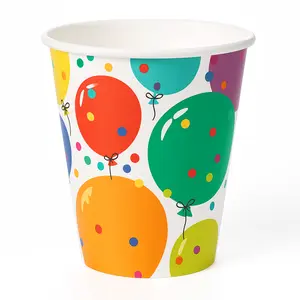 Colorful Balloon Print 9 oz. Paper Cups