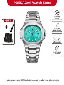 Poedagar Fashion Luxury Women's Watch Waterproof Durable Watch Stainless Steel Watch Date Quartz Women's Watch Preferred Birthday Gift for Girlfriend Stainless Steel Wristwatch