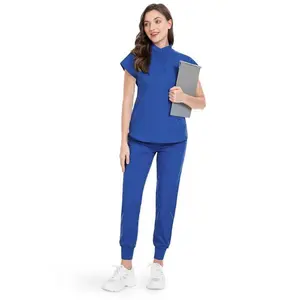 niaahinnScrubsSetforWomenNurseUniformJoggerSuitStretchTop&PantswithMultiPocketforNurseEstheticianWorkwear Womenswear Clothes
