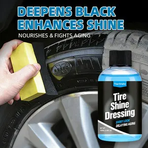 100ML Car Tire Gloss Agent, Rubber Plastic Brightening Maintenance, Crack Prevention Tire Wax, Automotive Tire Protection
