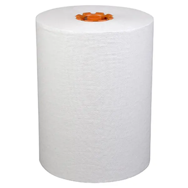 Kimberly-Clark KCC47035 Single-Ply White SlimRoll Hard Roll Towel - 8 in. x 580 ft., Absorbent, High Capacity, 3x More Towels Per Unit, Pack of 6 Case