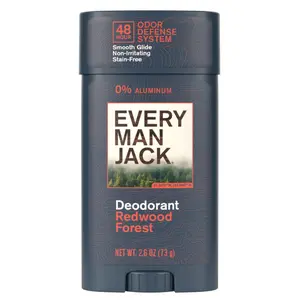 Every Man Jack Men's Deodorant - 48-Hour Odor Defense Blend - Aluminum Free - Contains Postbiotics, Tapioca Starch & Oat Powder, 2.6 oz