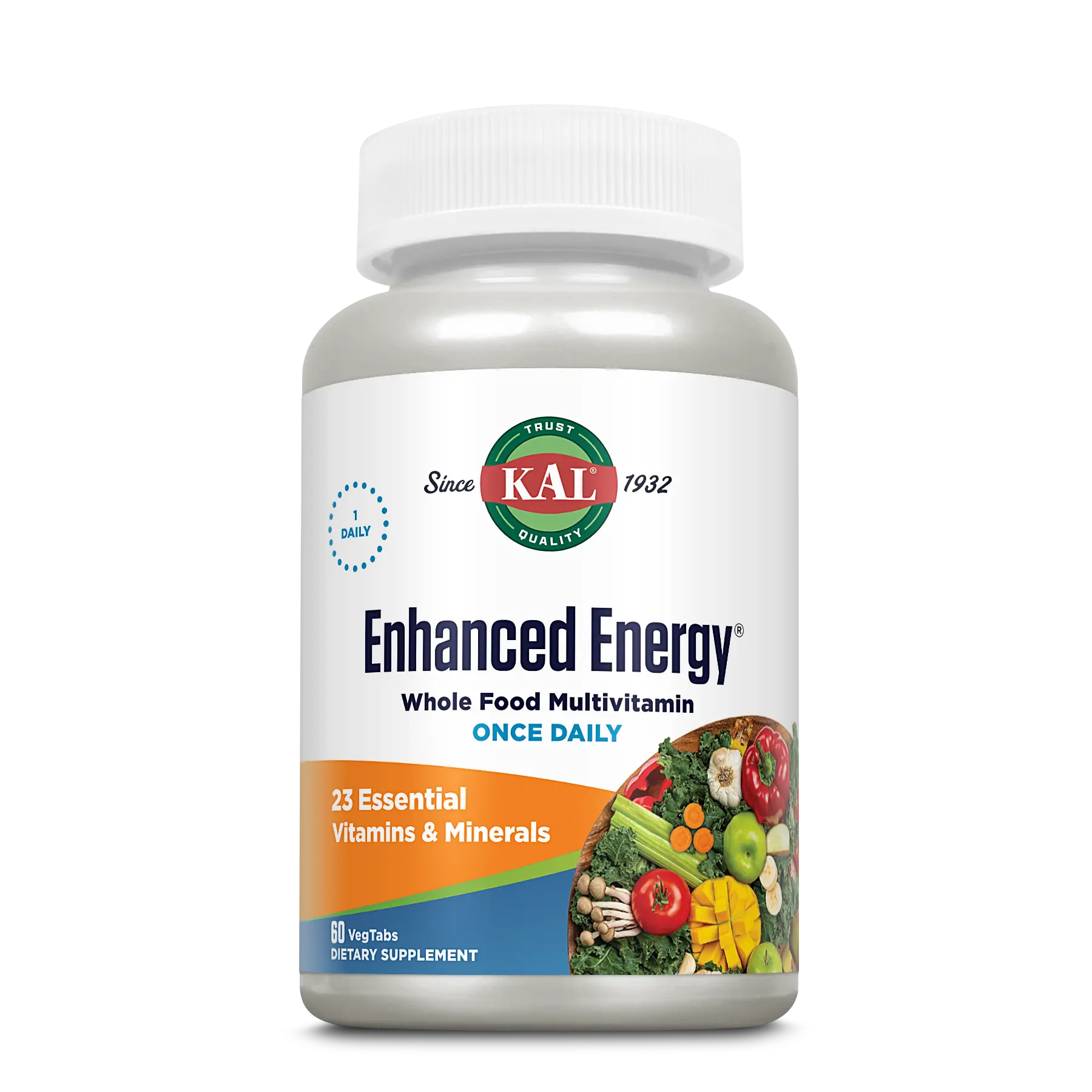 Enhanced Energy® Once Daily Whole Food Multivitamin VegCaps Springtok Healthcare Springtok Healthcare Natural Fitness Supplement Dietary Edible Optimum