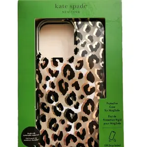 Kate Spade Cheetah Magsafe iPhone 15 Pro Max Durable Case with 10ft Drop Test, Antimicrobial Technology, Compatible with 5G