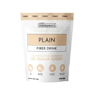 Just Ingredients Plain Fiber Drink - 30 Servings, 6g Fiber, No Added Sugar, Supports Regularity & Digestive Health
