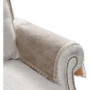 Couch Arm Covers-Non-Slip Lace, Set of 2, Washable, for Living Room Recliner Chair and Leather Sofa Armrests