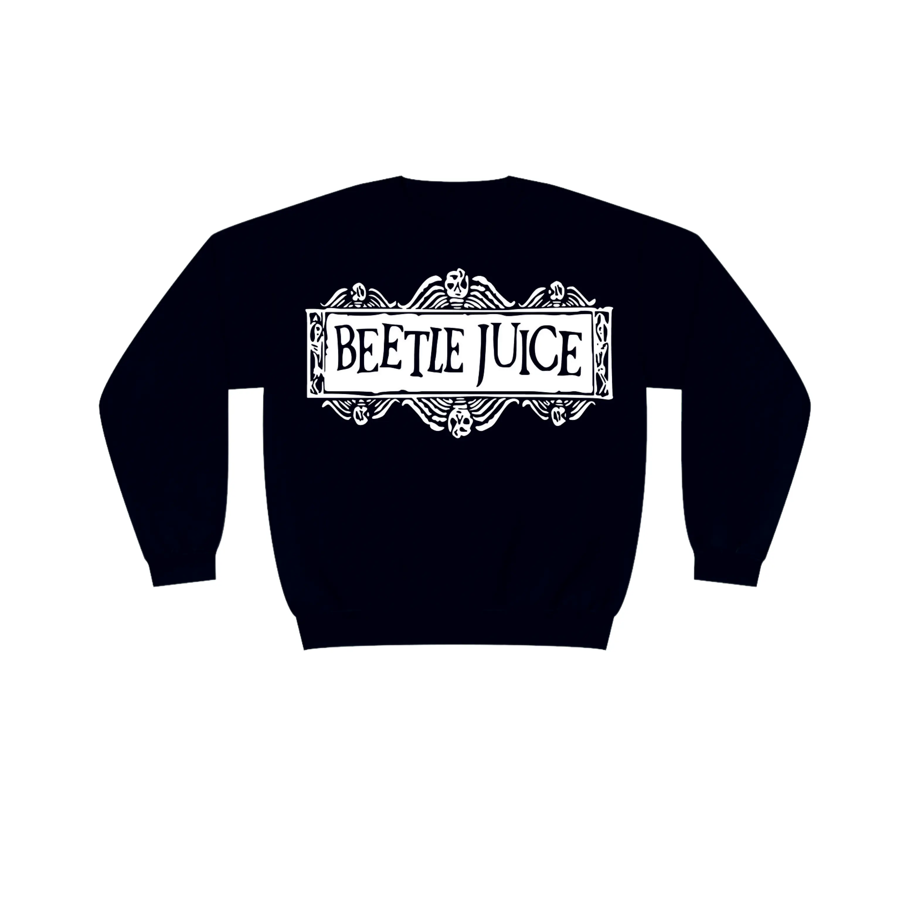 Horror Movie Icons Beetlejuice, Black Sweatshirt, Halloween Movie Sweater - T-Shirt - Hoodie, Gift for Halloween Unisex Heavy Blend™ Crewneck Sweatshirt