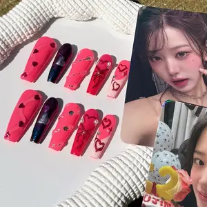 RosePop | IVE-Inspired Press-On Nails (Basic Coffin)