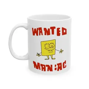 Spongebob Vintage Cartoon Inspired Mug Retro Ceramic Coffee Mug,Retro Cartoon Inspired Ceramic Coffee Cup, Ironic Meme Gift for Friends, Sarcastic 90s Nostalgia Office Decor, 11oz 15oz White Durable Tea Mug, Unique Birthday Present