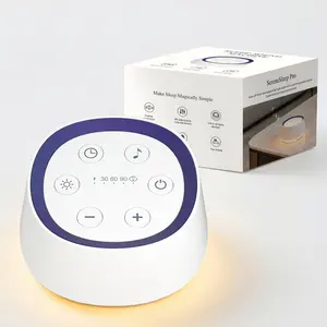 Portable Travel White Noise Sound Machine for Adults and Babies with Rechargeable Battery, 30 Soothing Sounds, 3 Sleep Timers for Better Sleep Privacy and Noise Cancellation, Table Mount Noise Reducer