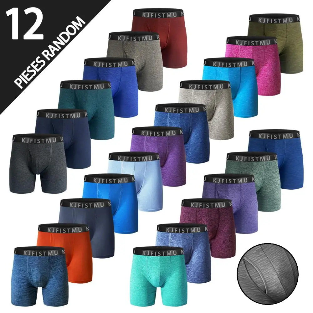 KJFISTMU Men's Underwear 12/8Pack Random Delivery Men's Boxer Briefs Soft and Stretchy Underwear Open Crotch Design Waistband Coverage New Soft and Breathable Moisture-Wicking Boxer Briefs Supportive Pouch Version Open Crotch Design