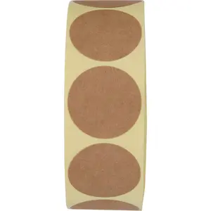 1 Inch  Brown  Stickers (1000 Total) - Round Blank Stickers for Store Owners, Crafts, Organizing, Jar and Canning Labels, Price Tags