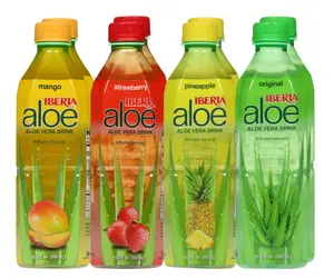 Iberia Aloe Vera Drink with Pure Aloe Pulp, Variety, (Pack of 8) 2 x Original, 2 x Mango, 2 x Pineapple, 2 x Strawberry