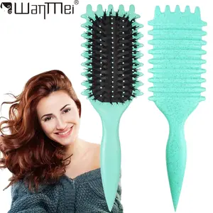 WANMEI Detangling Candy Brush Curly Hair Scalp Massage Hair Comb with Wet/Dry Hair Curls to Reduce Pulling Natural Styling Tool