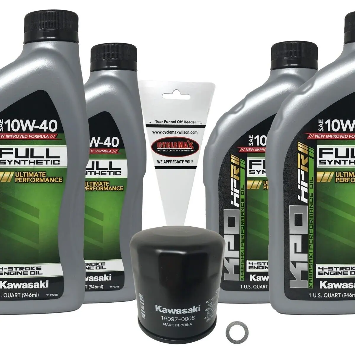 Kawasaki OEM Full Synthetic Oil Change Kit for 2000-2022 Ninja ZX-6R