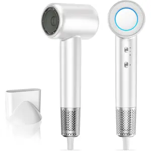 Hair Dryer, High-Speed Ionic Low Noise Blow Dryer with Brushless Motor for Fast Drying, Thermo-Control Quiet Compact Hair Blow Dryer, Hairdryer with 1 Nozzle Attachments for Home Salon Travel