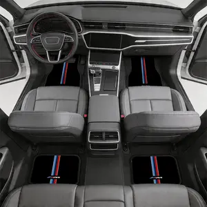 4Pcs Universal Car Floor Mats Fit All Vehicles, All Weather Waterproof Non-Slip Auto Floor Liners, Dustproof Stain-Resistant Car Foot Pads, Modern Minimalist Automotive Interior Accessories, Easy Clean Auto Mats for Sedan SUV Truck