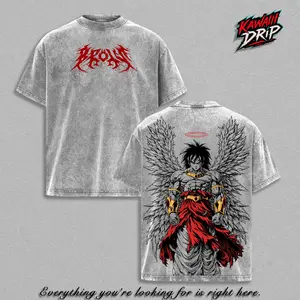 Legendary Super ''Saiyan'' Broly T-Shirt | DBZ Broly Graphic Tee | Angel Broly Manga Back Print Shirt | Powerful ''Saiyan'' Anime Streetwear Top Tee | Vintage Clothing Washed Otaku Fan Gift | Soft Cotton Unisex T-Shirt