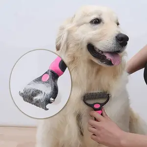 Pet Grooming Brush – Gentle Deshedding Tool for Cats & Dogs, Hair Removal and Massaging Brush